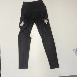 E & S Pets Jack Russell Terrier Leggings Black Size Small